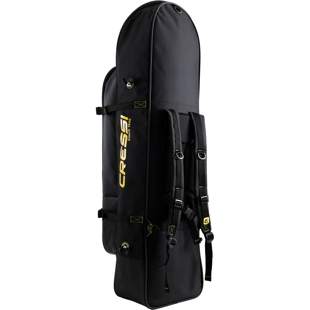 Mala Cressi Piovra Xl Long Fins e arpão de subpesca, cor preta Mala Cressi Piovra Xl Long Fins e arpão de subpesca, cor preta
