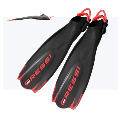 Cressi Maui Saf Fins Black/Blue L/Xl bij